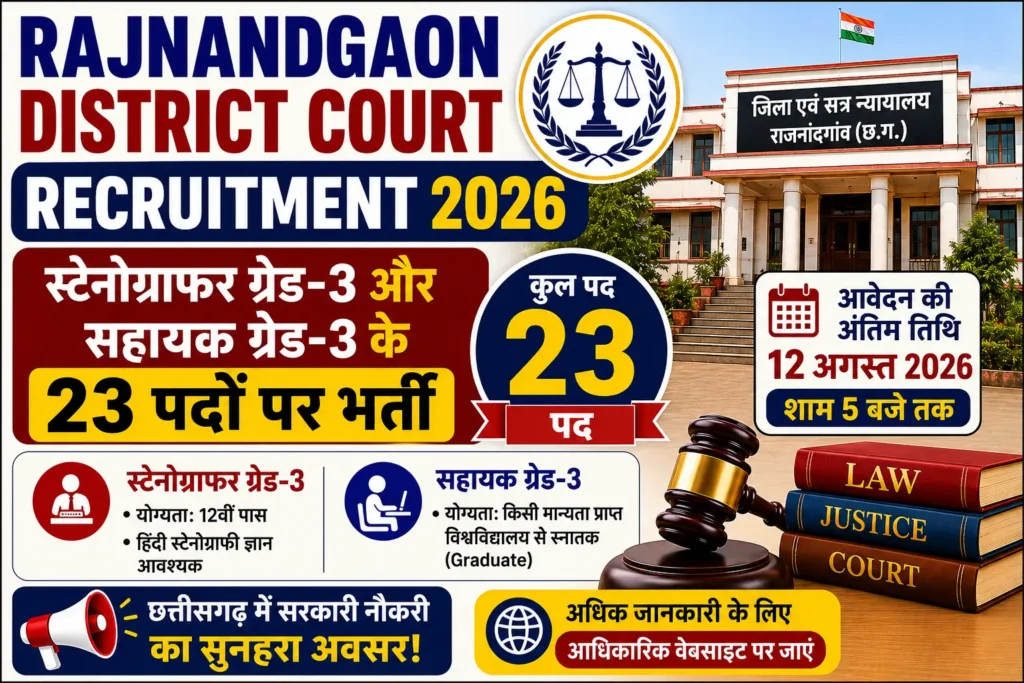 Rajnandgaon District Court Recruitment 2026
